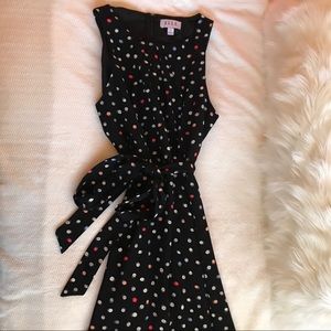 COPY - ELLE Polkadot sleeveless Black Print Dress